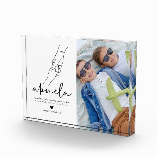 Modern Abuela Quote Keepomwille Fotoblokken (Rechts)