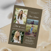 Modern Acryl 4 foto's Afstuderen Aankondiging Acryl Uitnodigingen