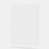 Modern acryl welkomstbord verlovingsfeest bord (Hoek)