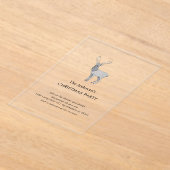 Modern Acrylic Reindeer Christmas Party Acryl Uitnodigingen (Laagn)