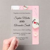 Modern Acrylic Wedding Invitation (In situ (ordinateur de poche))