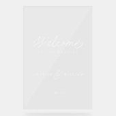Modern Acrylic Wedding Welcome Sign (Recto)
