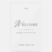 Modern Acrylic Wedding Welcome Sign (Recto)
