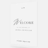 Modern Acrylic Wedding Welcome Sign (Angle)