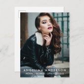 Modern Actor Model Photo Briefkaart (Voorkant / Achterkant)