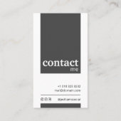 Modern Actress Model Visitekaartje (Achterkant)