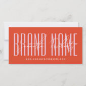 Modern add brand name script typography gift card (Voorkant)