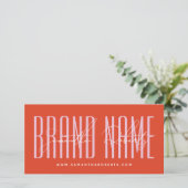 Modern add brand name script typography gift card (Staand voorkant)