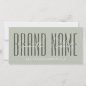 Modern add brand name script typography gift card (Voorkant)