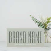 Modern add brand name script typography gift card (Staand voorkant)