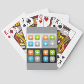 Modern Addition Math Symbol Shiny Glassy Icons Pokerkaarten (Achterkant)