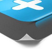 Modern Addition Math Symbol Shiny Glassy Icons Poster (Hoek)