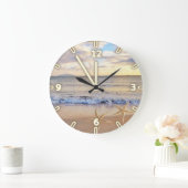 Modern    AdorableBeach Sunset, Zee sterren Grote Klok (Huis)