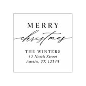 Modern adres voor kerstterugkeer 	rubberstempel (Afrduk)