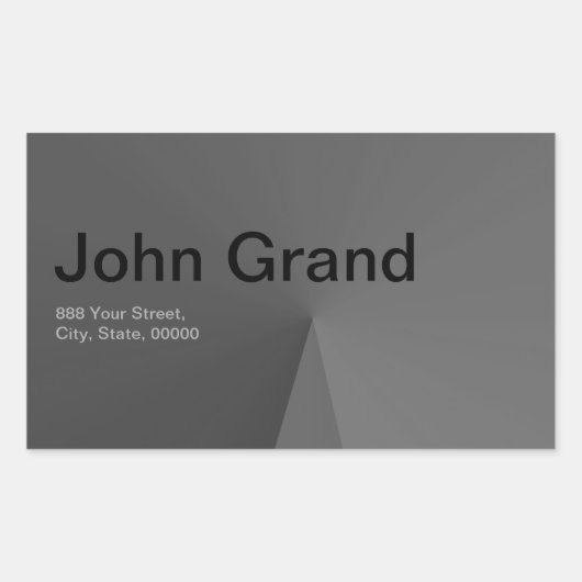 Modern adreslabel rechthoek Sticker (Voorkant)