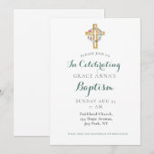 Modern Adult Baptism Invitation Kaart (Voorkant / Achterkant)