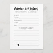 Modern advies en wensen voor Afstuderen Kaarten (Voorkant)