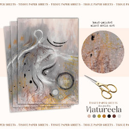 Modern Aesthetic Abstract Decoupage Tissue Paper Tissuepapier