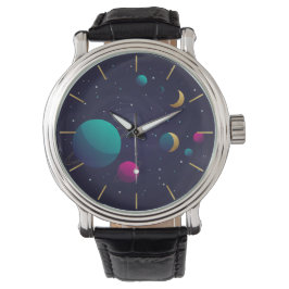 Modern Aesthetic Nebula Space Art Wrist Watch Horloge