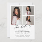 Modern Aesthetic Photo Graduation Invitation (Devant)