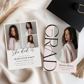 Modern Aesthetic Photo Graduation Invitation