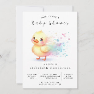 Modern afdrukbaar eendenBaby shower Kaart