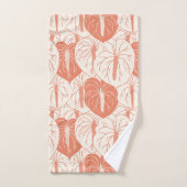 Modern afdrukpatroon Hawaiian Anthurium Bad Handdoek (Handdoek)