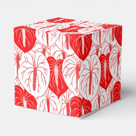 Modern afdrukpatroon Hawaiian Anthurium Bedankdoosjes (Achterkant)
