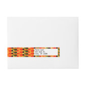 Modern African Kente Cloth Style Pattern Adreslabel Wikkel (Voorkant)