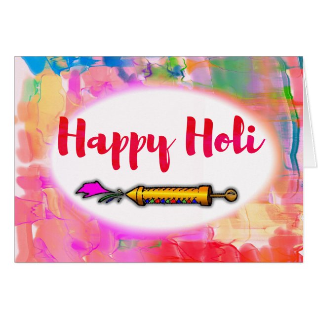 Modern afspeelscript Colorful Pichkari Happy Holi (Voorkant Horizontaal)