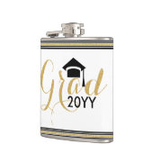 Modern Afstudeerder 2016 Gold Glitter Text Design Heupfles (Links)