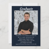 Modern Afstudeerder 4 FOTOcollage Graduation Party Kaart (Achterkant)