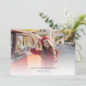 Modern Afstudeerder Foto Afstuderen 2025 Bedankkaart (Staand voorkant)