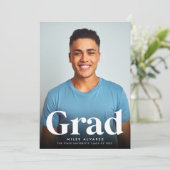 Modern Afstudeerder | Foto-Afstuderen Aankondiging (Staand voorkant)