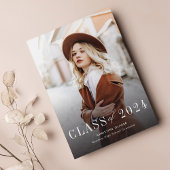 Modern Afstudeerder Foto Afstuderen Aankondiging