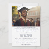 MODERN AFSTUDEERDER Middelbare School FotoGRADUATI Aankondiging (Achterkant)