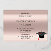 MODERN AFSTUDEERDER PARTIJ FOLIE UITNODIGING (Achterkant)