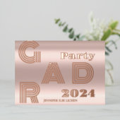 MODERN AFSTUDEERDER PARTIJ FOLIE UITNODIGING (Staand Voorkant)