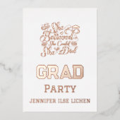 MODERN AFSTUDEERDER PARTIJ FOLIE UITNODIGING (Voorkant)