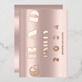 MODERN AFSTUDEERDER PARTIJ FOLIE UITNODIGING