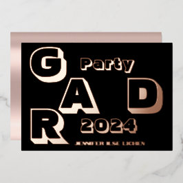 MODERN AFSTUDEERDER PARTIJ FOLIE UITNODIGING