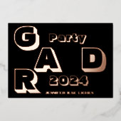 MODERN AFSTUDEERDER PARTIJ FOLIE UITNODIGING (Voorkant)