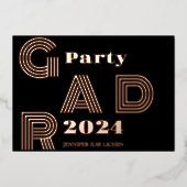 MODERN AFSTUDEERDER PARTIJ FOLIE UITNODIGING (Voorkant)