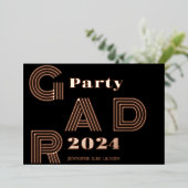 MODERN AFSTUDEERDER PARTIJ FOLIE UITNODIGING (Staand Voorkant)