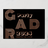 MODERN AFSTUDEERDER PARTIJ FOLIE UITNODIGING (Voorkant)