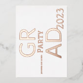 MODERN AFSTUDEERDER PARTIJ FOLIE UITNODIGING (Voorkant)