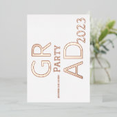 MODERN AFSTUDEERDER PARTIJ FOLIE UITNODIGING (Staand Voorkant)