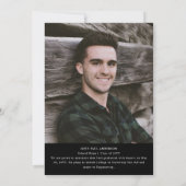 Modern AFSTUDEERDER Script High School 2 Foto Afst Aankondiging (Achterkant)