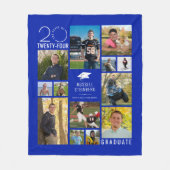 Modern Afstuderen 13 Fotocollage Aangepaste kleur Fleece Deken (Voorkant)