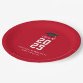 Modern Afstuderen 2025 Elegant Afstudeerder Party Papieren Bordje (Gekanteld)